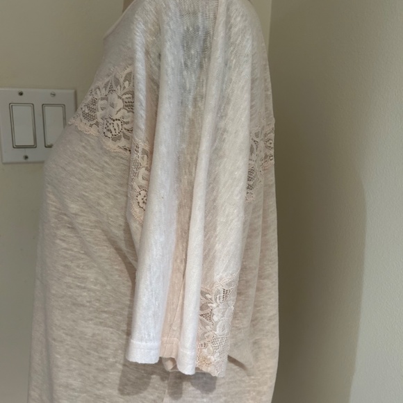Rebecca Taylor Lace Insert T Shirt Large New Tags - Picture 3 of 7
